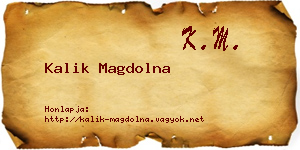 Kalik Magdolna névjegykártya