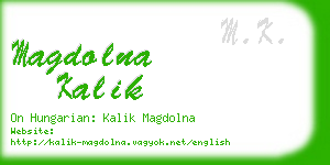 magdolna kalik business card